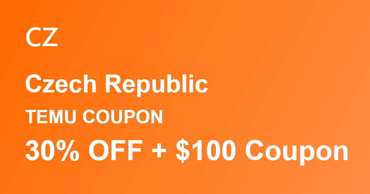 Temu Coupon Czech Republic