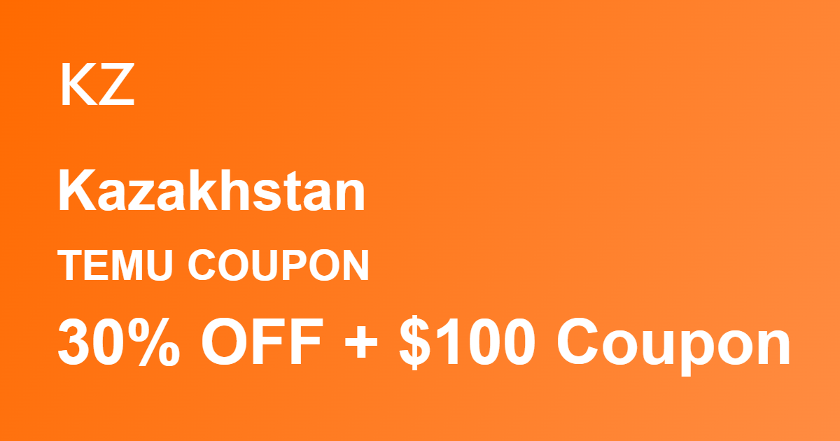 Temu Coupon Kazakhstan