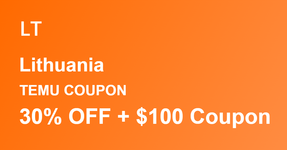 Temu Coupon Lithuania