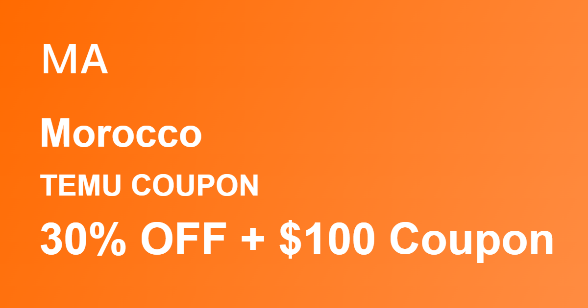 Temu Coupon Morocco
