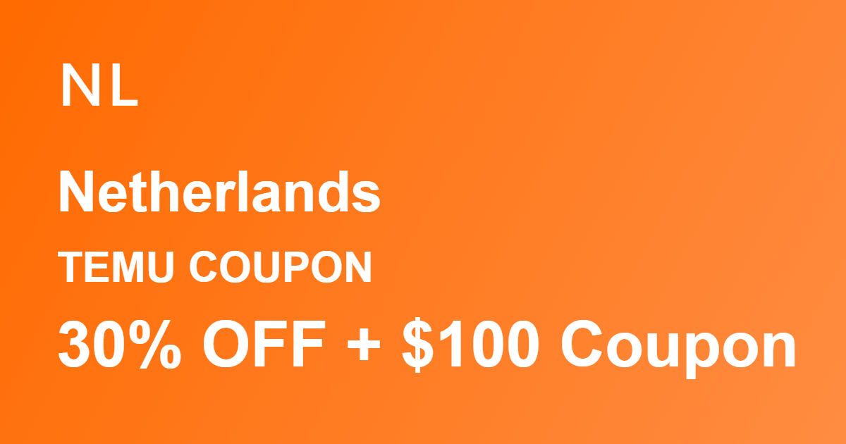 Temu Coupon Netherlands